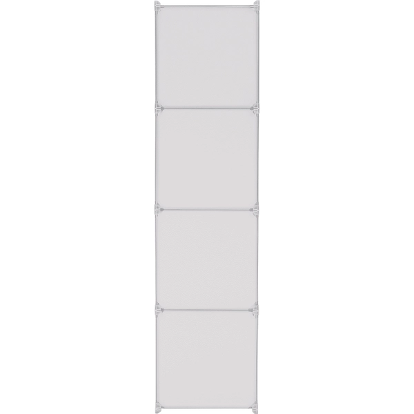 Gyerek moduláris szekrény, fehér/barna minta, KIRBY