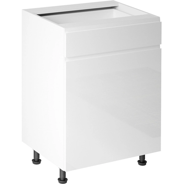 Aspen D60S1 alsó konyhaszekrény, fehér