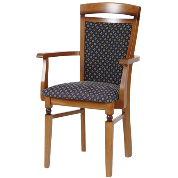 BAWARIA karfás szék tömör fából, olasz dió színben