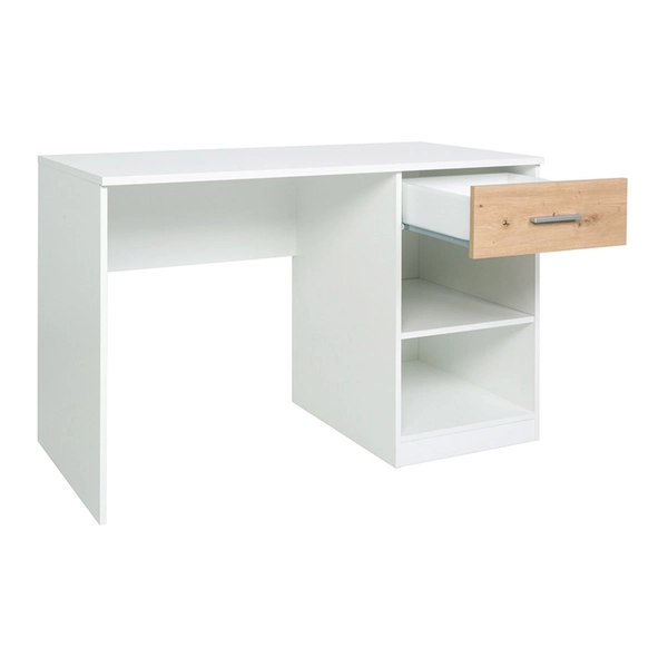 MEDAN Íróasztal 1 fiókkal 100cm  Fehér – Artisan tölgy