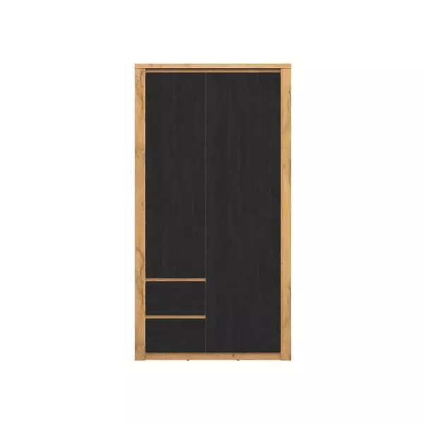 WALTON Akasztós szekrény 2 ajtóval és 2 fiókkal Tölgy / fekete tölgy színben