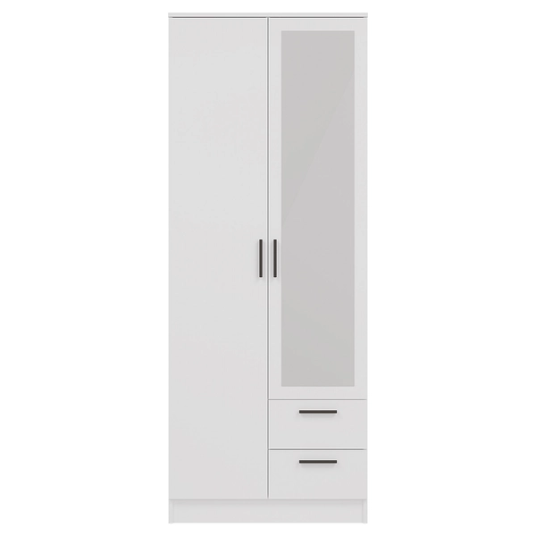 MONTANA Akasztós szekrény 2 ajtóval és 2 fiókkal Fehér színben