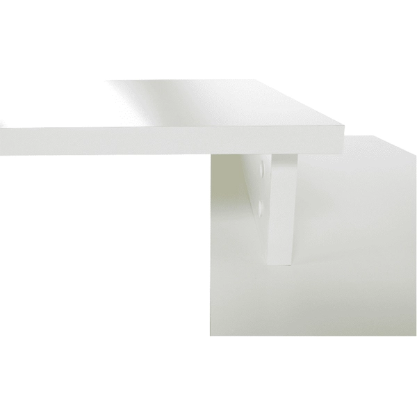 íróasztal, fehér/szürke, DALTON 2 NEW VE 02