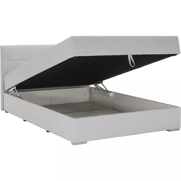 Boxspring típusú ágy 120x200, világosszürke, FERATA KOMFORT