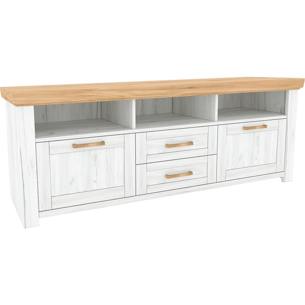TV-asztal B, tölgy craft arany/tölgy craft fehér, SUDBURY