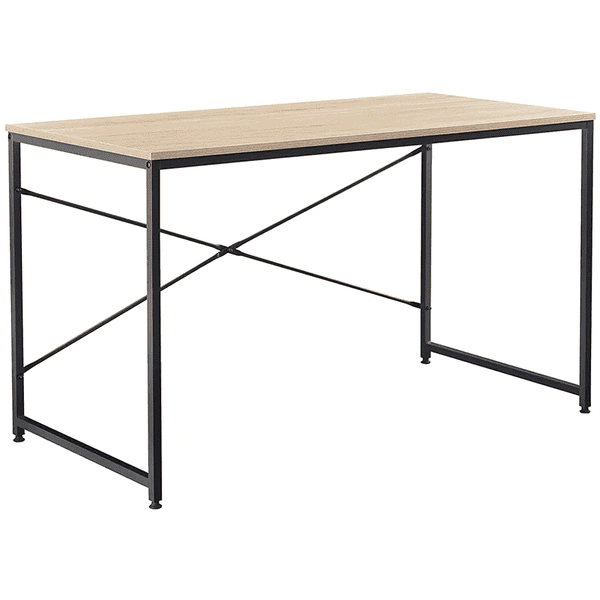 Íróasztal tölgy/fekete, 120x60 cm, MELLORA