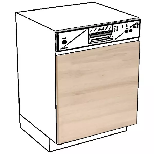 Juno BRW mosogatógép front – artisan bükk