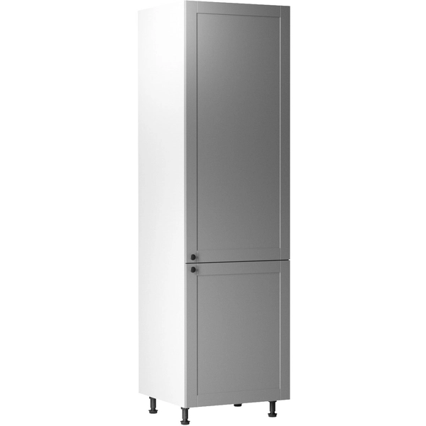 Linea Grey D60R-P-L alsó konyhaszekrény, szürke / fehér