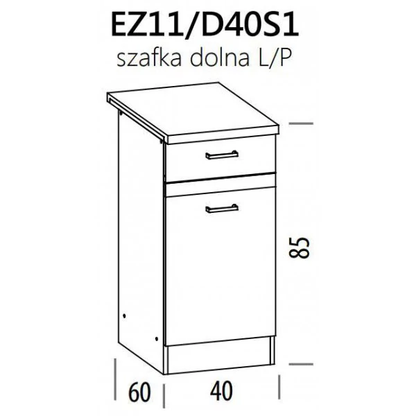 JUNO ELENA alsó szekrény 40 cm