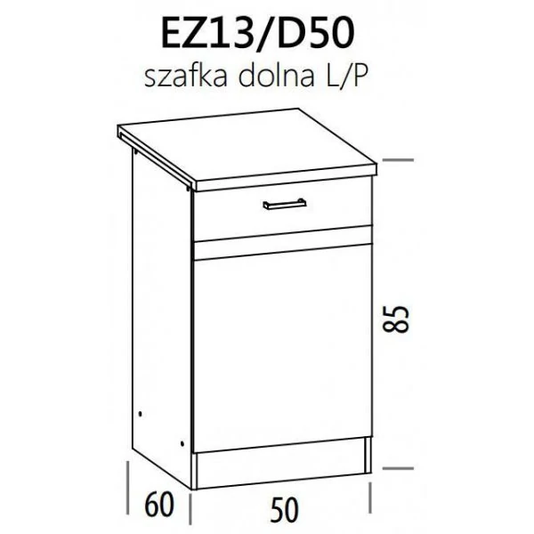 JUNO ELENA alsó szekrény 50 cm