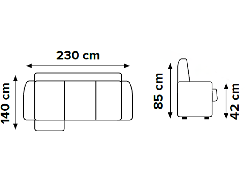 Aleksander L alakú kanapé szürke / világos szürke