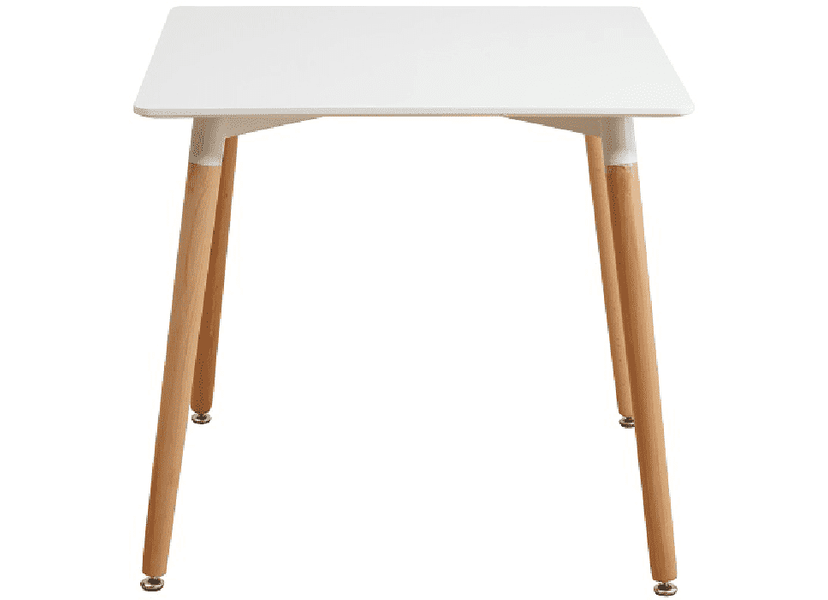 Étkezőasztal, fehér/bükk, 70x70 cm, DIDIER 2 NEW
