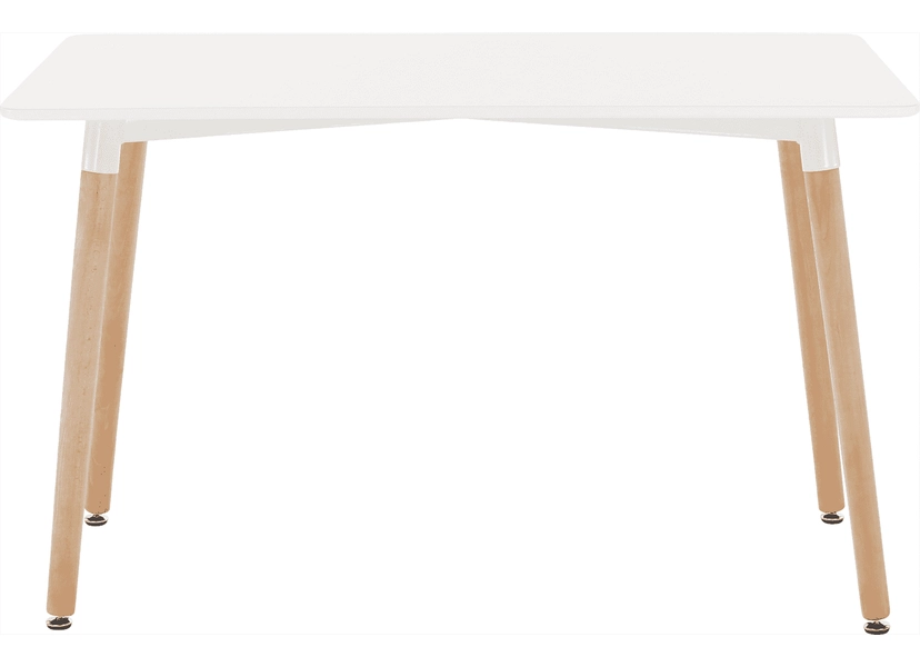 Étkezőasztal, fehér+ bükk, 120x70 cm, DIDIER 4 NEW