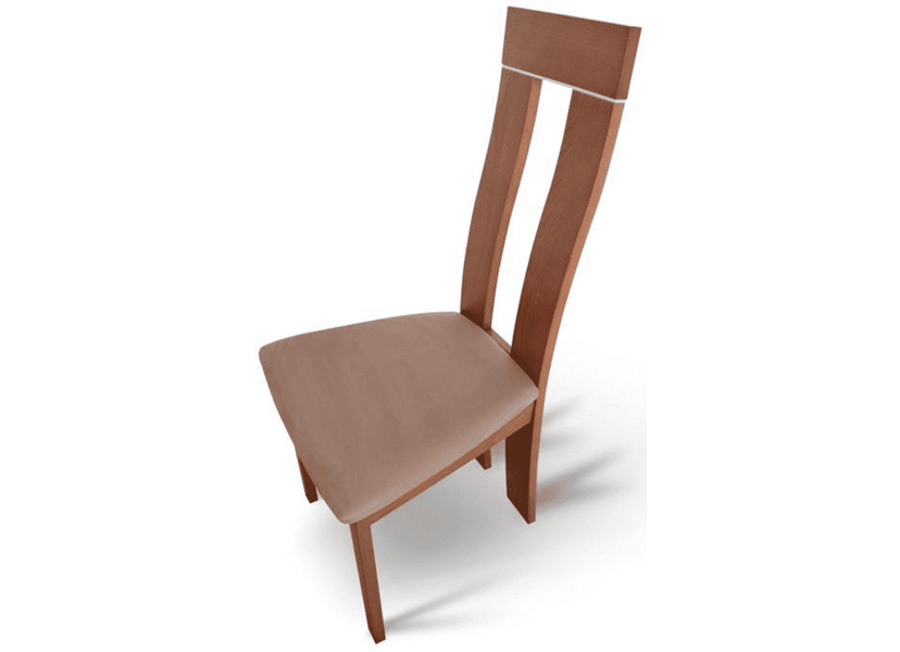 Fa szék, cseresznye/barna szövet, DESI