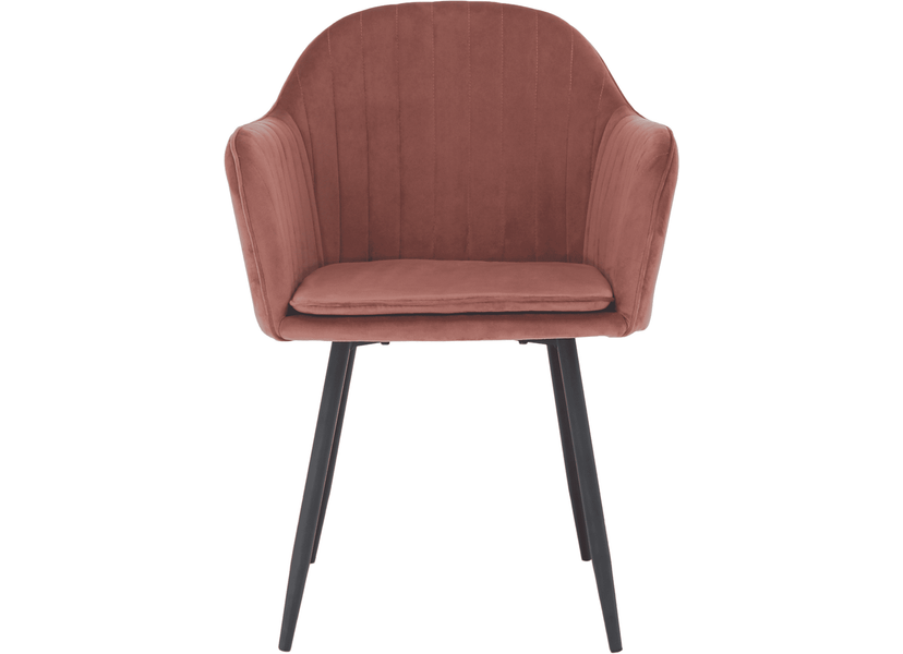 Dizájnos fotel, rózsaszínes barna Velvet anyag, ZIRKON