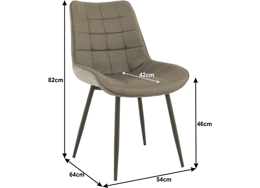 Szék, szürkésbarna taupe/fekete, SARIN