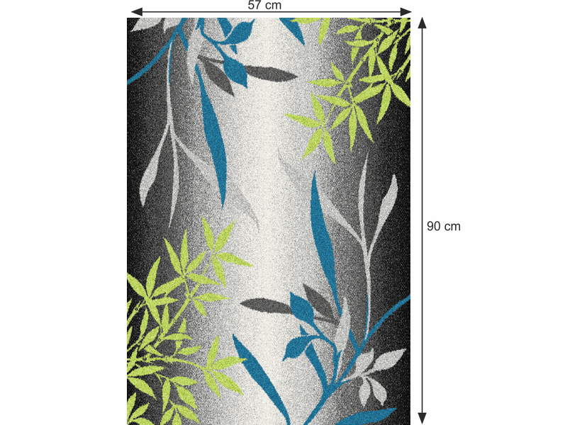 Szőnyeg, minta levelek, sokszínű, 57x90, TASNIM