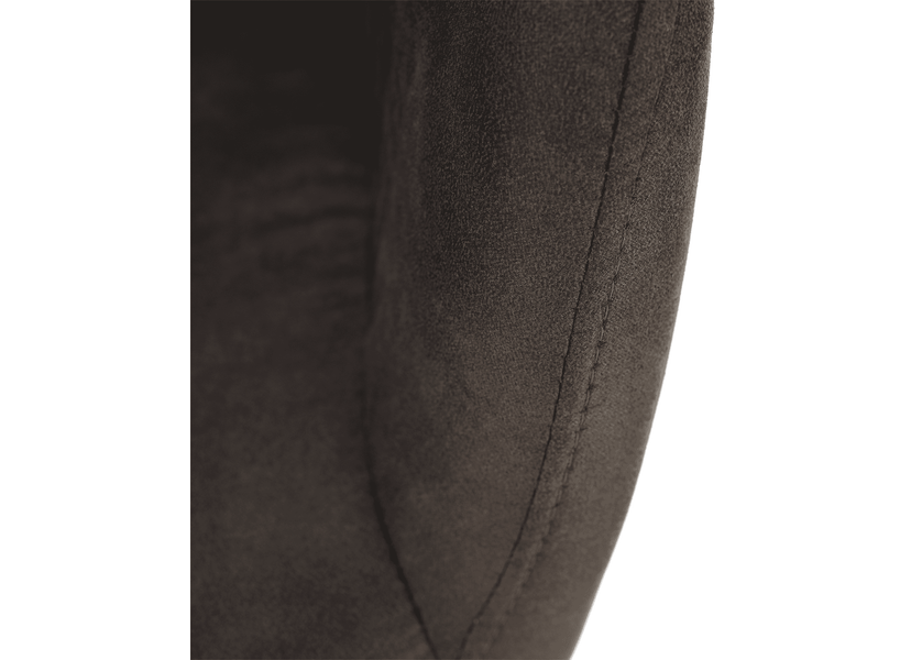 Design karosszék, szálcsiszolt bőrszövet, barna / fekete, LACEY