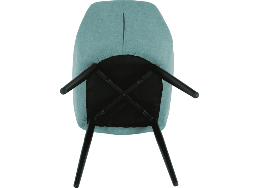 Design fotel, mentolos/fekete, LACEY