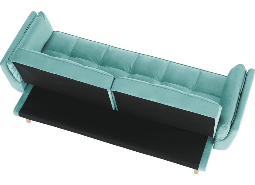 Széthúzhatós kanapé, neo mint/tölgy, FILEMA