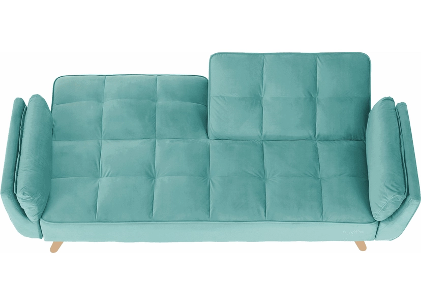 Széthúzhatós kanapé, neo mint/tölgy, FILEMA