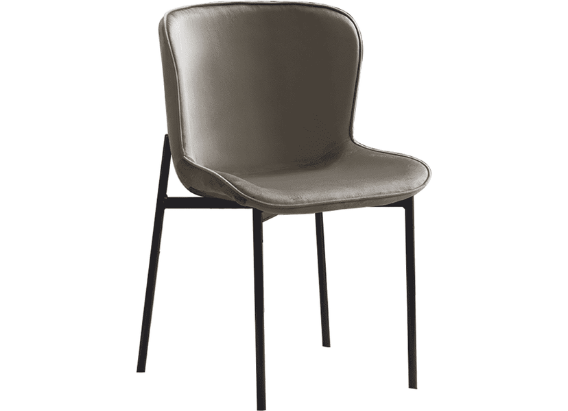 Étkezőszék, szürkésbarna Taupe Velvet szövet, ADENA