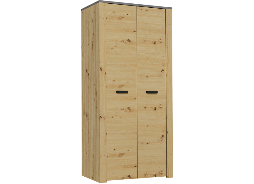 XL S2D 2 ajtós szekrény, szürke / artisan tölgy
