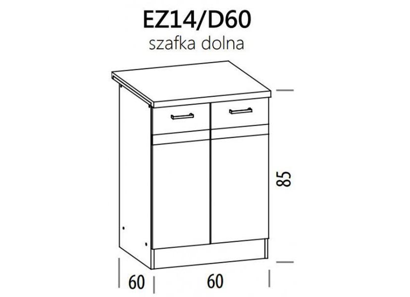JUNO ELENA alsó szekrény 60 cm