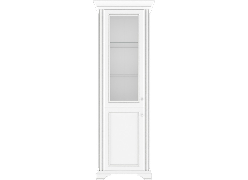 WHITE vitrin 1 üvegezett és 1 normál ajtóval