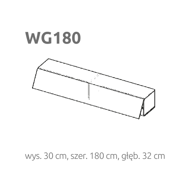 BRIKS Felfelé nyíló fekvő fali szekrény WG180