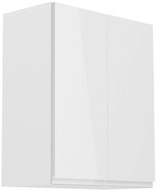 Felső szekrény, fehér/fehér extra magasfényű, AURORA G602F