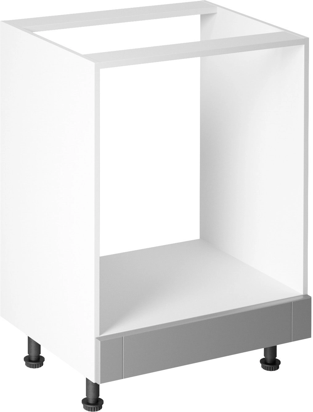 Linea Grey D60ZK alsó konyhaszekrény, szürke / fehér