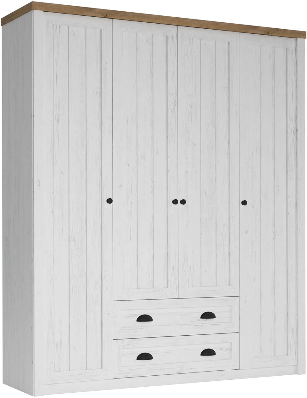 Provence S4D szekrény 4 ajtóval és 4 fiókkal, Andersen fenyő